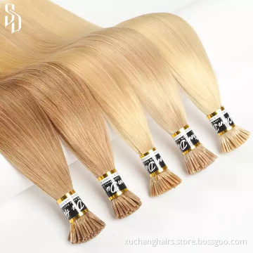 I Tip Hair Extensions Wholesale 12a Pre -gebonden blonde ITIP Extension Hair Braziliaanse Remy Natural Hair Extension Human Leverors